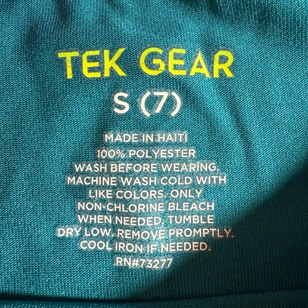 Tek Gear Teal Kids Tee with No Excuses Graphic Size Girls S(7) - Picture 3 of 3